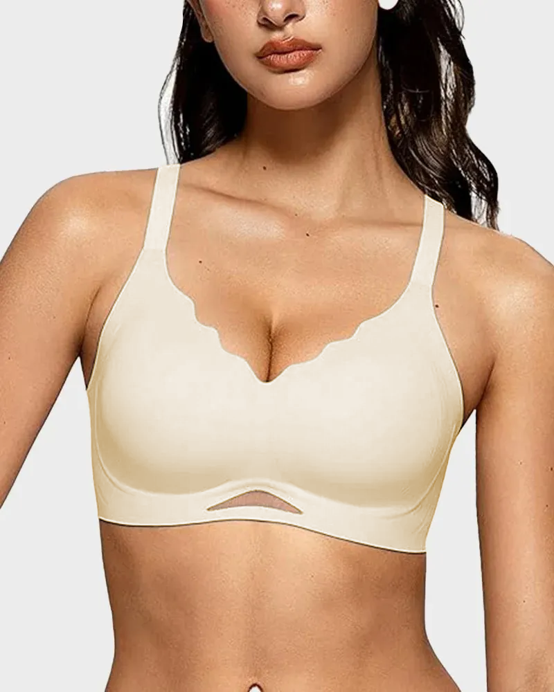 Vibecurve® Seamless Soft Comfort Wireless Mesh Bra