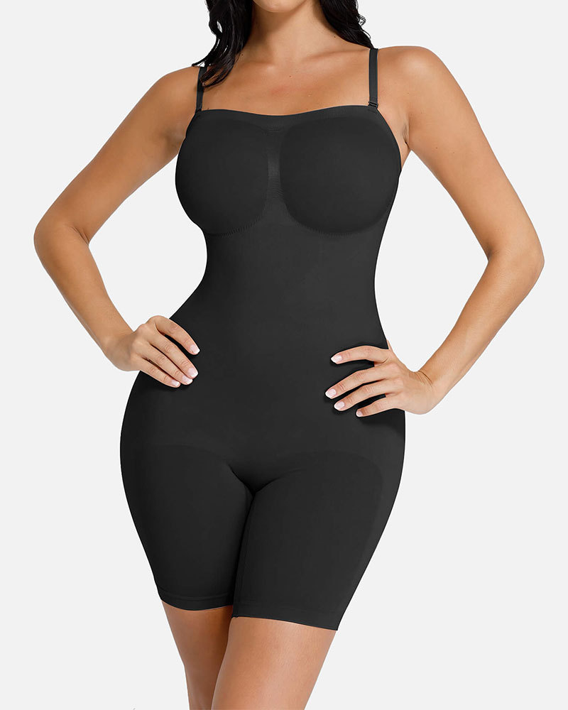 Vibecurve® Seamless Strapless Bodysuit with Removable Straps