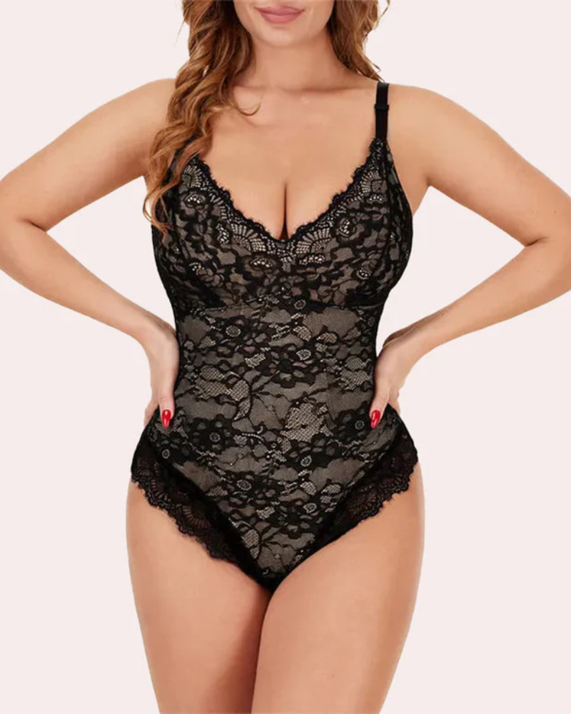 Vibecurve® Plus Size Sexy Lace Bodysuits