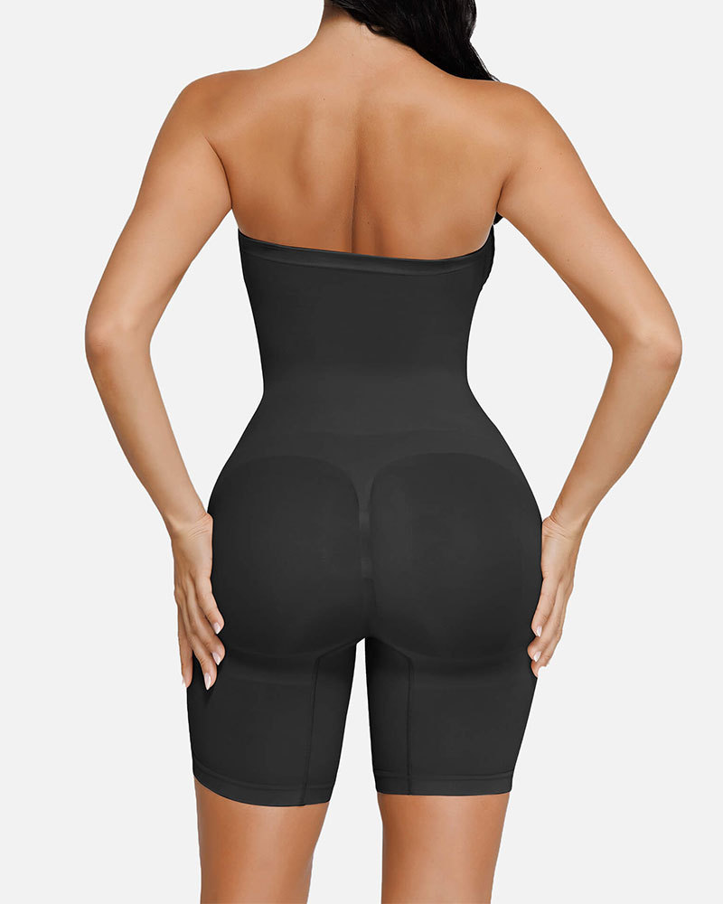 Vibecurve® Seamless Strapless Bodysuit with Removable Straps