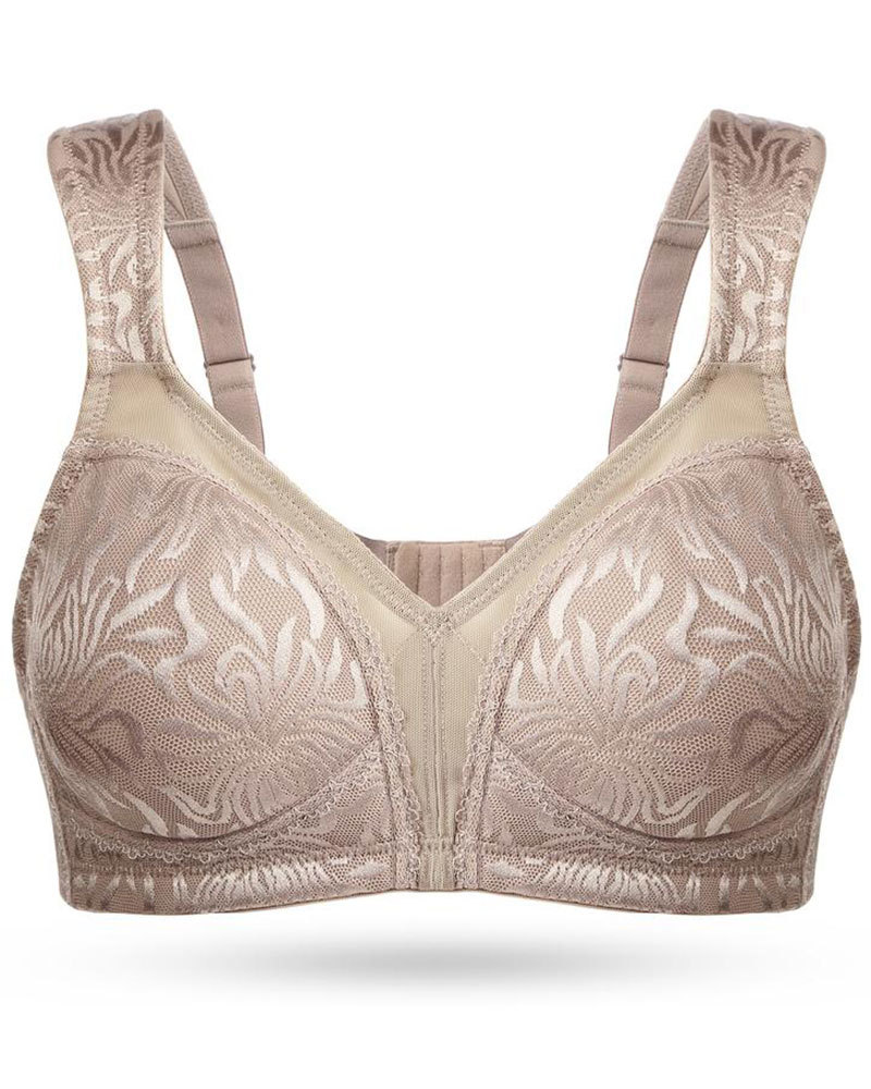 Vibecurve® Full Coverage Non Padded Wireless Bra Plus Size Minimizer Bras