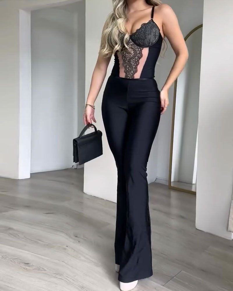 Vibecurve® Fashionable Sexy Back Stretch Comfortable Jumpsuit