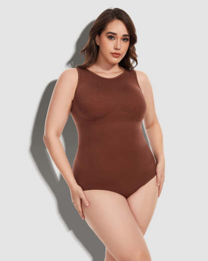 Vibecurve® Crew Neck Sleeveless Sculpting Bodysuit Shapewear