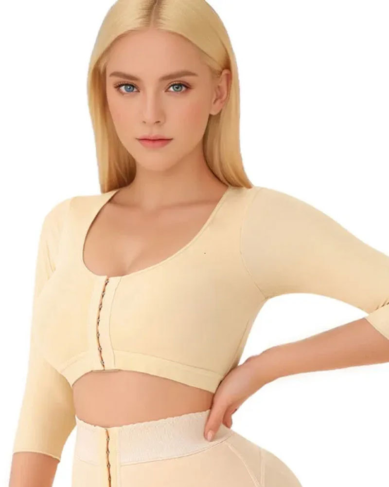 Vibecurve® Womens Post Surgery Arm Lipo Compression Arm Shaper Sleeves Full Coverage Bra