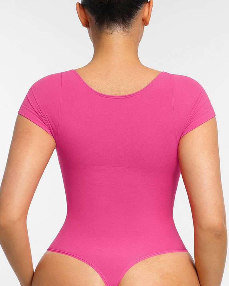 Vibecurve®Women's Short Sleeve Bodysuit for Tummy Control 