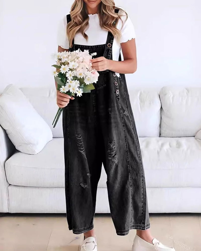 Vibecurve® Women's Denim Overalls Casual Jumpsuits