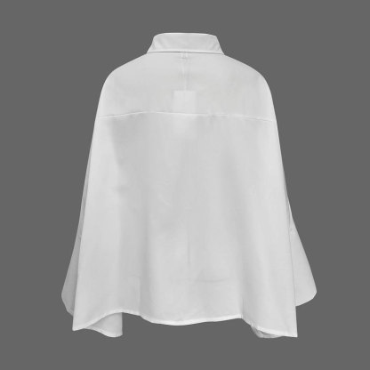 Vibecurve® Long-Sleeved Loose Solid Color Lapel Shirt Tops