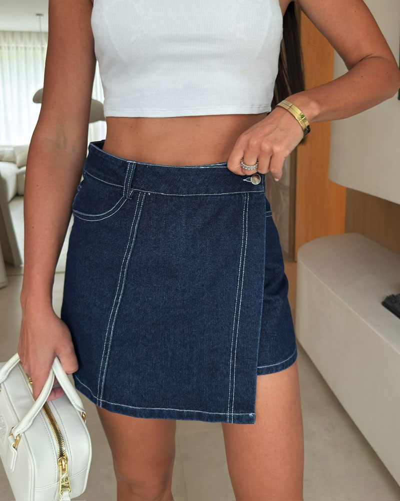 Vibecurve®High Waist Irregular Fashionable Short Skirt Pants
