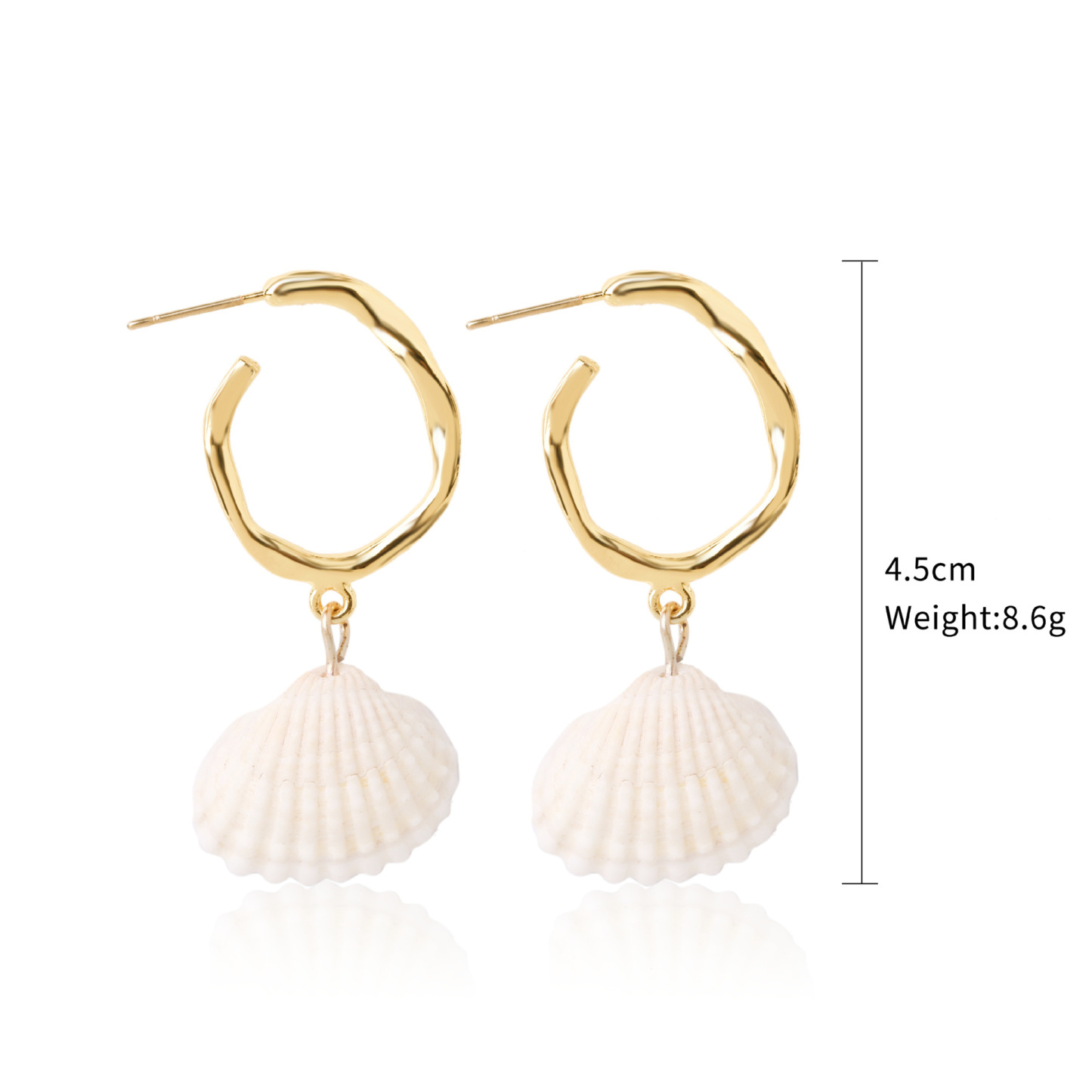 Vibecurve® Ocean Series Pearl Shell Earrings