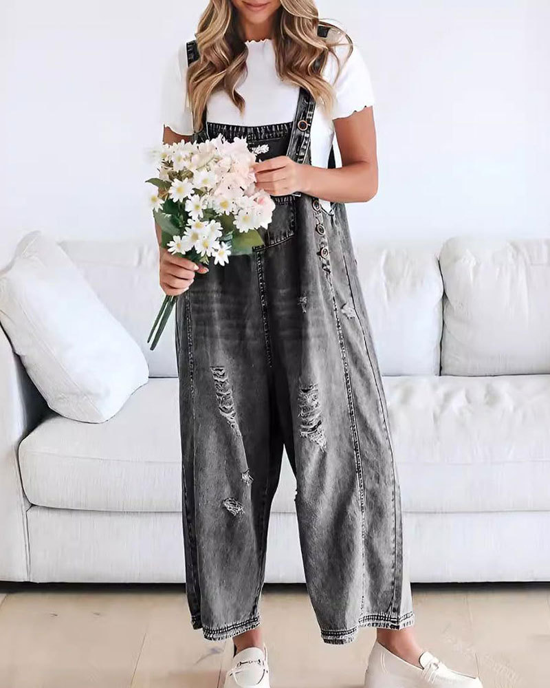 Vibecurve® Women's Denim Overalls Casual Jumpsuits