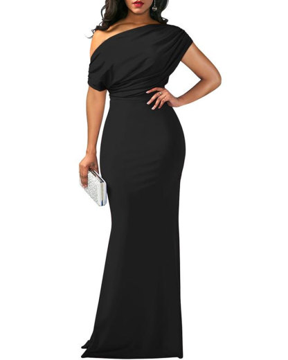 Vibecurve® Elegant Sleeveless Off Shoulder Bodycon Long Formal Party Evening Dress