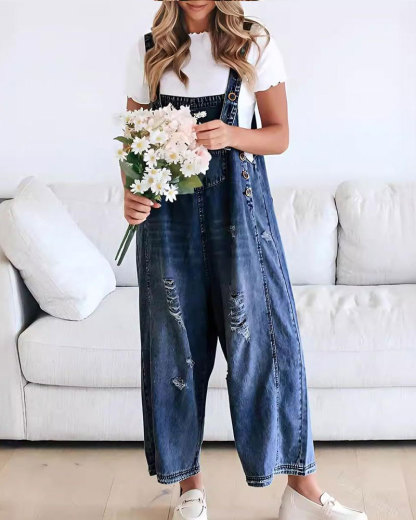 Vibecurve® Women's Denim Overalls Casual Jumpsuits