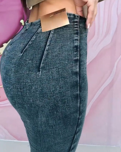 Vibecurve®Line Waistband Tummy Control Butt Lift Jeans