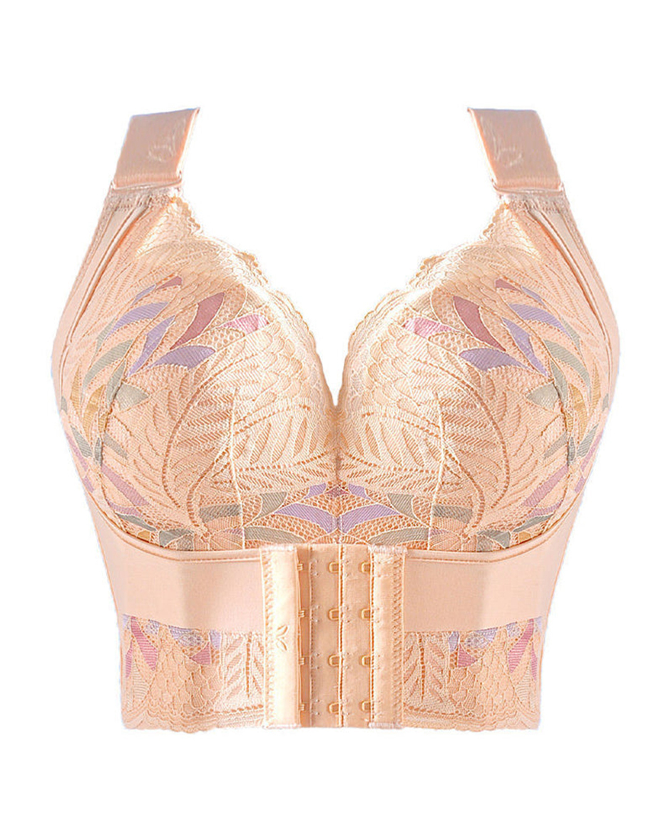 Women Side Support Longline Wide Adjustable Straps Wireless Bra