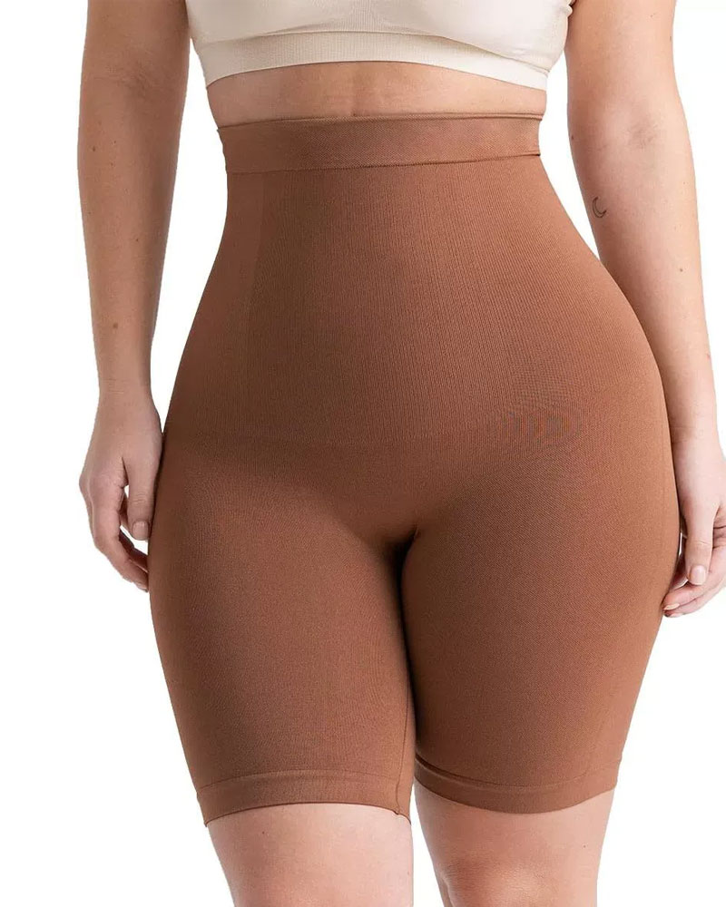 Vibecurve®High Waist Tummy Control Postpartum Belly Slimming Boyshort Seamless Fitness Sports Shorts