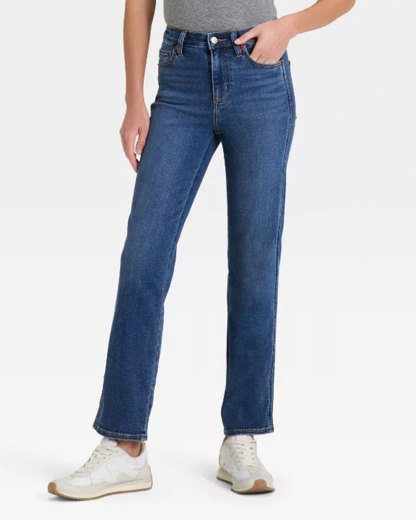 Vibecurve® Women's High-Rise Straight Jeans