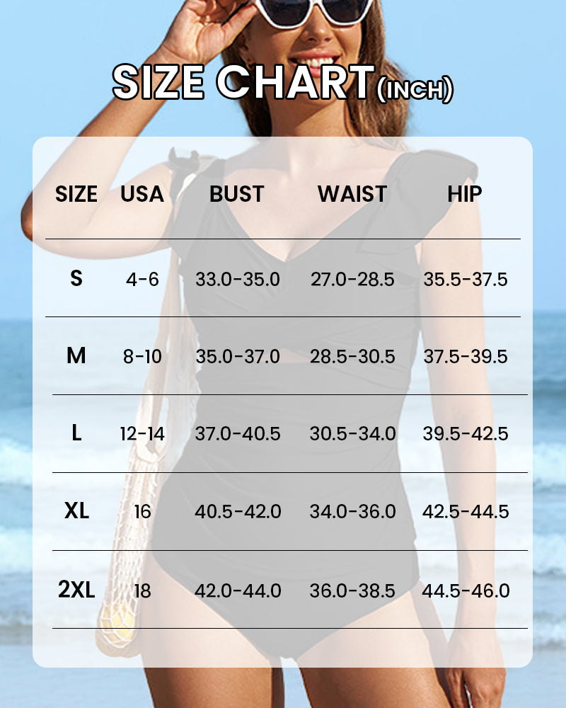 Vibecurve® Deep V Cross-Back Ruched One-Piece Swimsuit