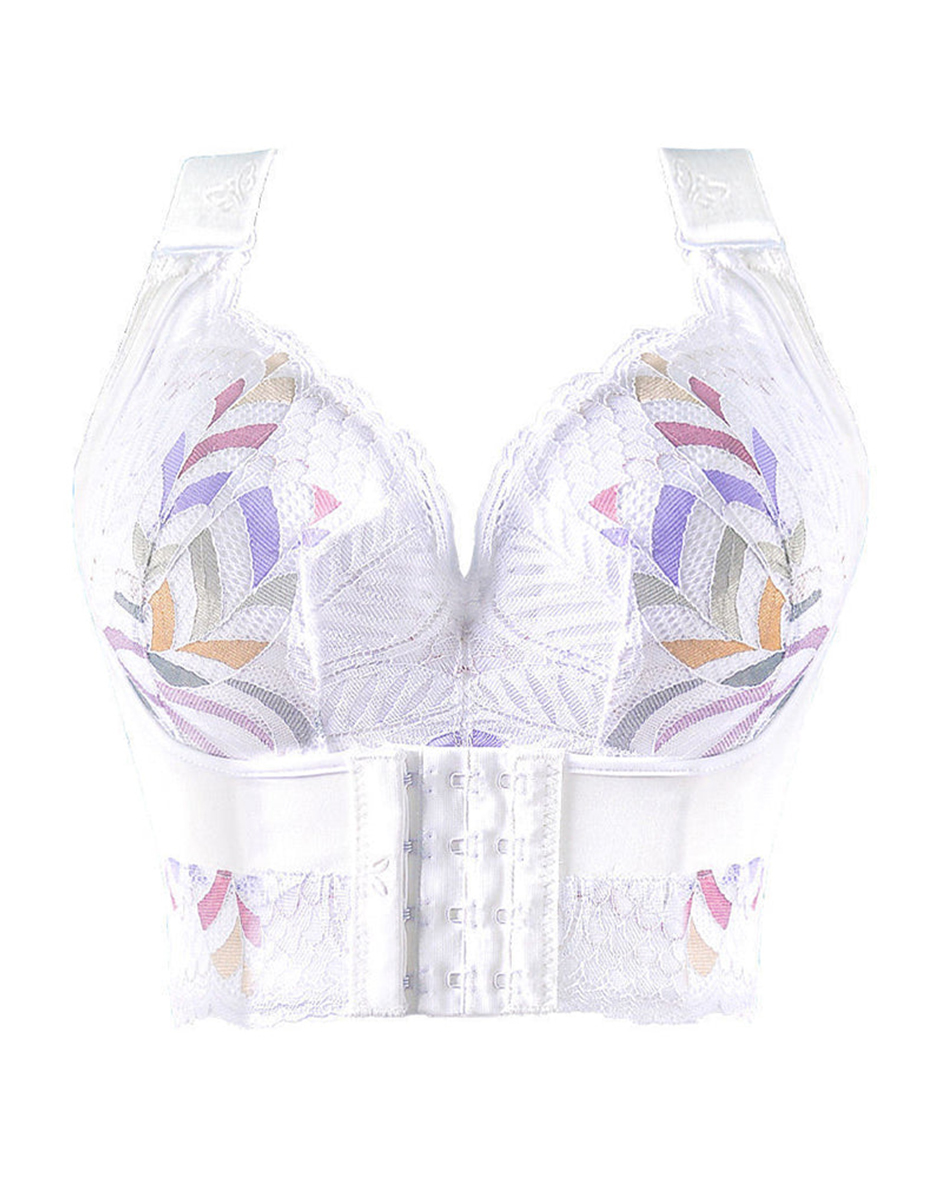 Women Side Support Longline Wide Adjustable Straps Wireless Bra