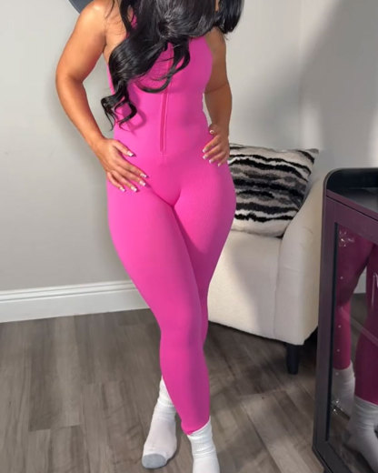 Vibecurve® Front Zipper Seamless Knit Bodysuit Shaper