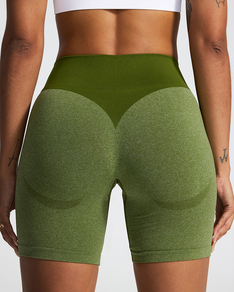 Vibecurve®Seamless Knit Running Yoga Shorts
