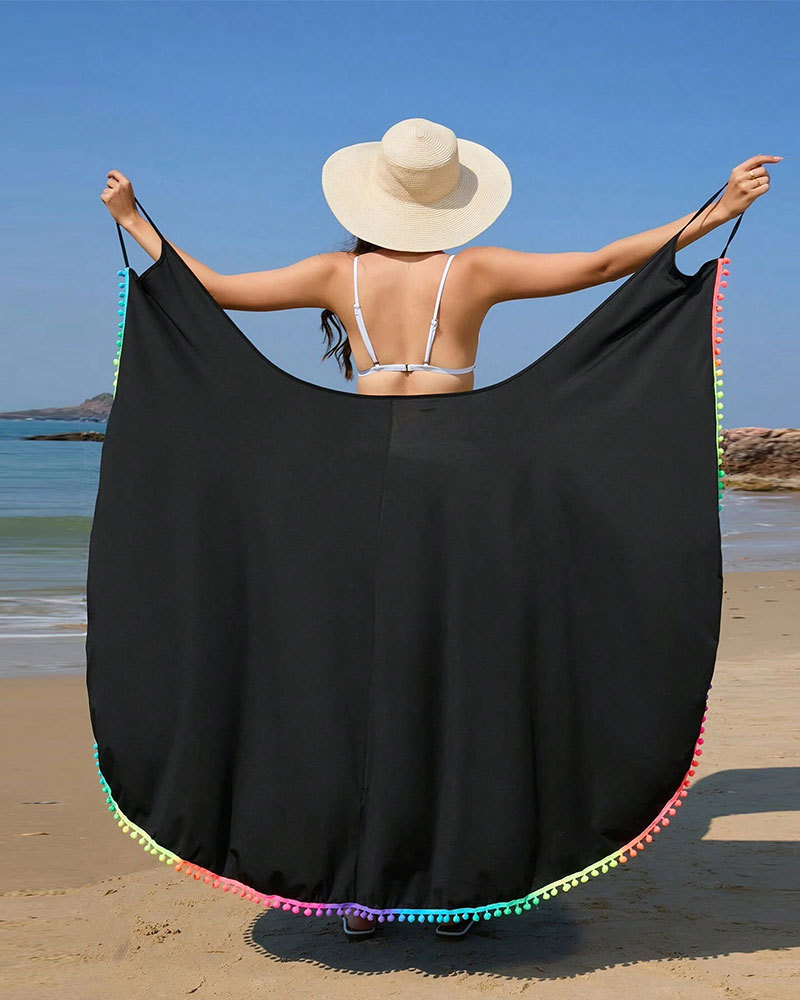 Vibecurve® Sexy Sling Ball Tassel Bikini Cover Up