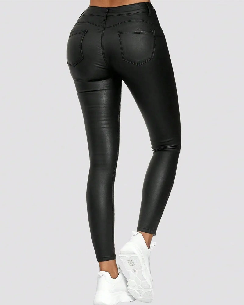 Vibecurve®Women's High Waist Slimming Eco-Leather Pants