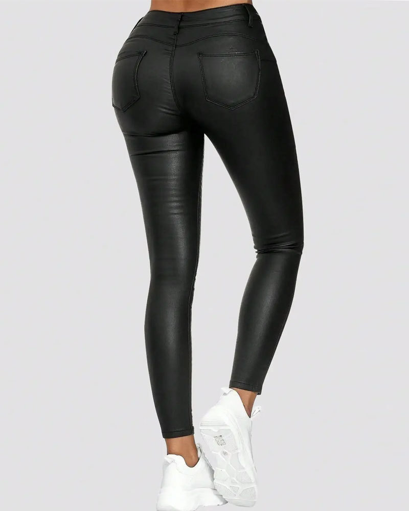 Vibecurve®Women's High Waist Slimming Eco-Leather Pants