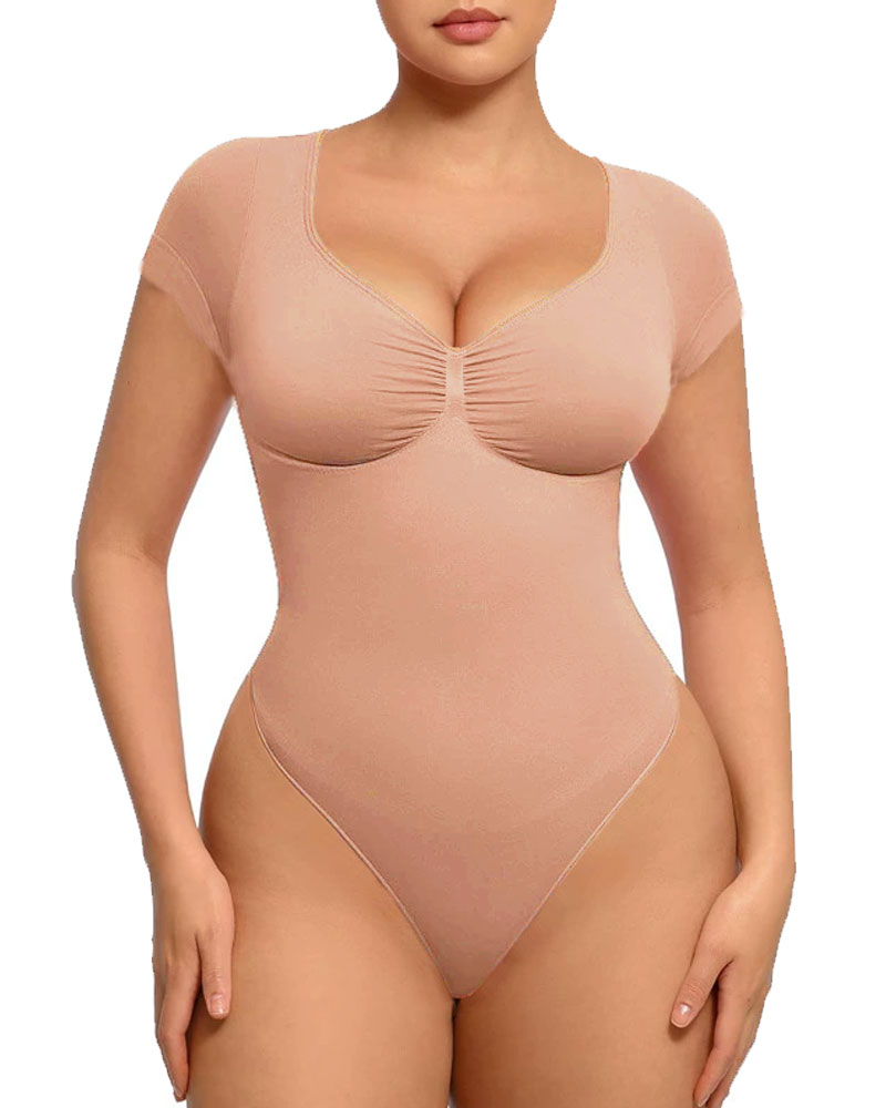 Vibecurve®Women's Short Sleeve Bodysuit for Tummy Control