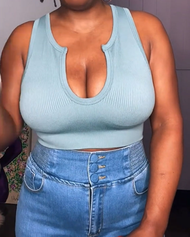 Vibecurve® Women's Ribbed Yoga Sports Tank Top