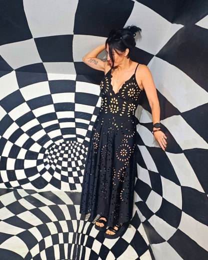 Vibecurve® Flower Hollow One Piece Swimsuit and Skirt