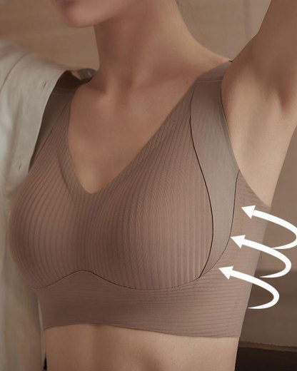 Vibecurve® Women's Solid Color Seamless No-Wire Comfortable Breast Lifting Bra