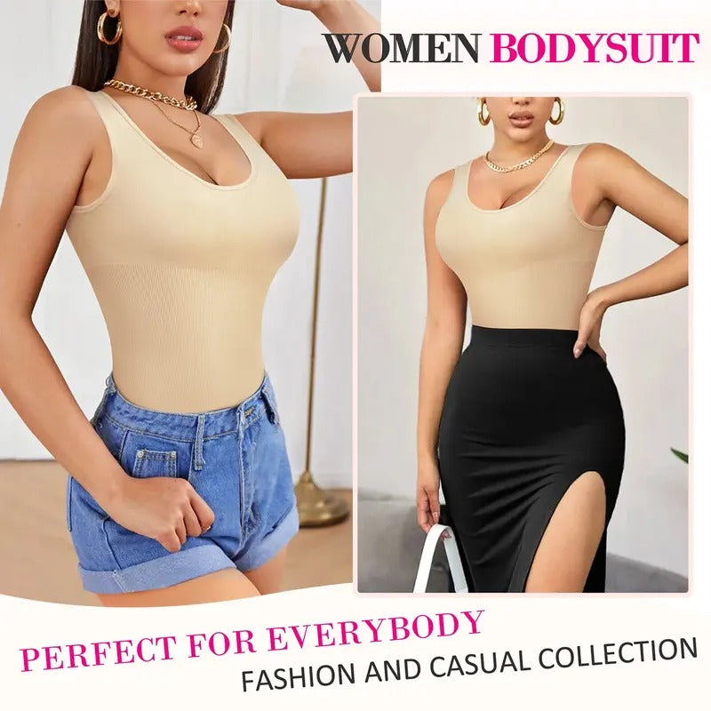 Vibecurve® Smoothing Seamless Tank Top Bodysuit Tummy Control Shapewear