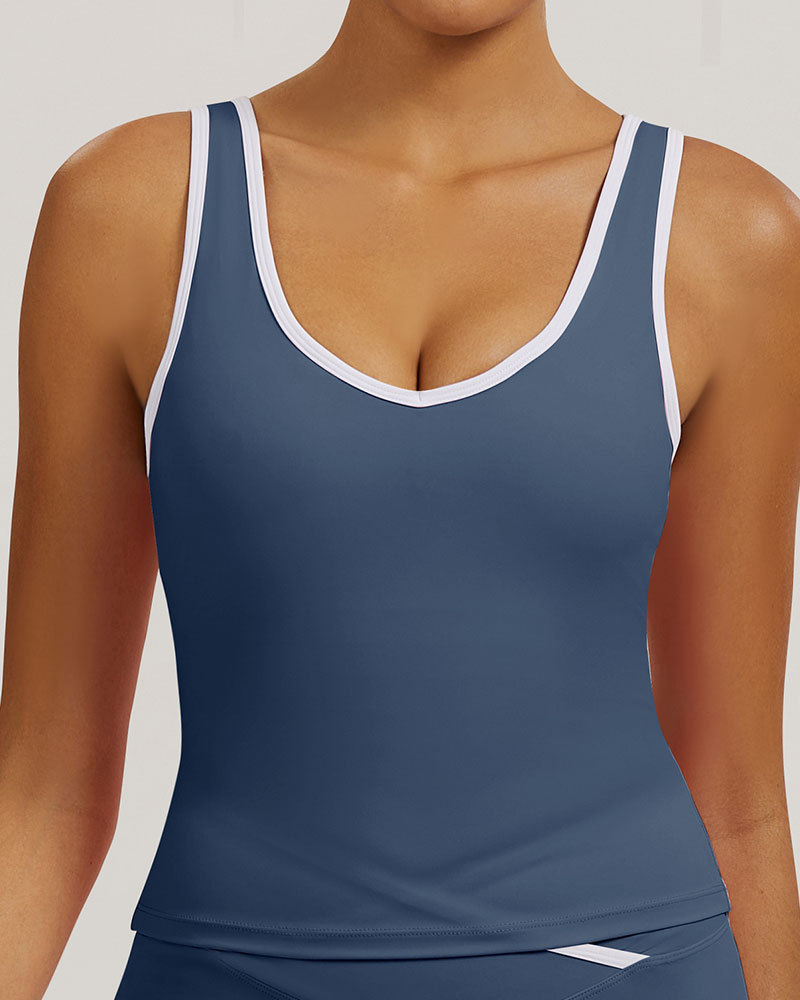 Vibecurve®Contrast Color Hollow Nude Yoga Bra