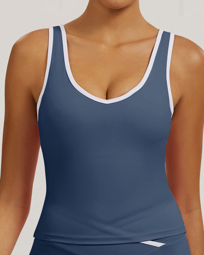 Vibecurve®Contrast Color Hollow Nude Yoga Bra