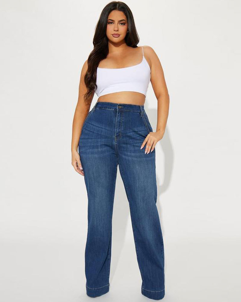 Vibecurve® Tall Stretch Trouser Jeans - Dark Wash