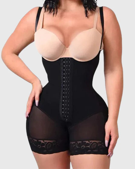 Vibecurve® Tummy Control Body Shaper Butt Lifter Thigh Slimmer Faja Plus Shapewear with Zipper Crotch