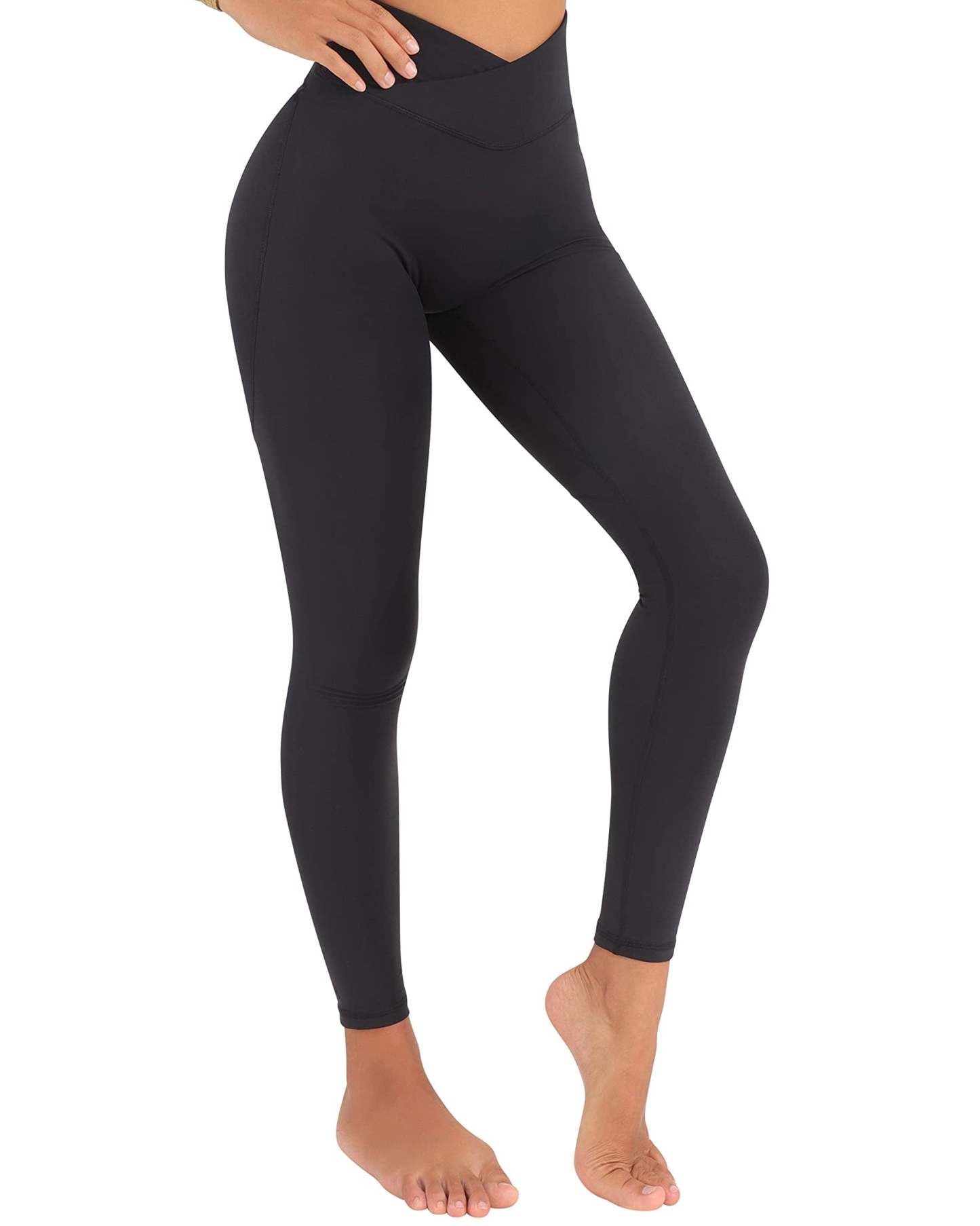 Vibecurve® Women's V Cross Waist Tight Hip Lift Leggings High Waist Yo