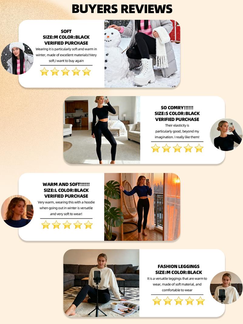 【LOCAL SHIPPING】CHRLEISURE 3PCS Thermal Thick FLeece Lined Leggings for Cold Winter Warm, High Waist Women's Cozy Workout Wear Fleece Pants for Yoga Riding Casual Wear