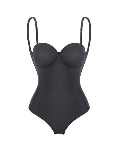 Vibecurve® Backless Seamless Detachable Straps Bodysuit