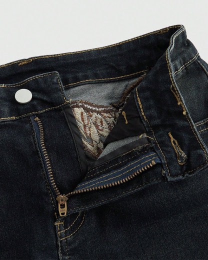 Vibecurve® J-Fashion Y2K Leopard Print Wing Font Vintage Denim Jeans