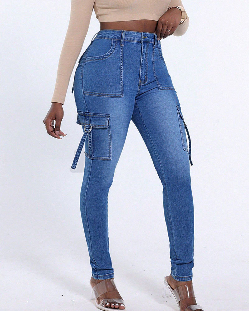 Vibecurve® Cargo Style Skinny Jeans