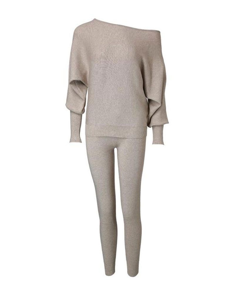 Vibecurve® Women's 2 Piece Lounge Outfit Long Sleeve Pullover Tops Drawstring High Waisted Pants Set