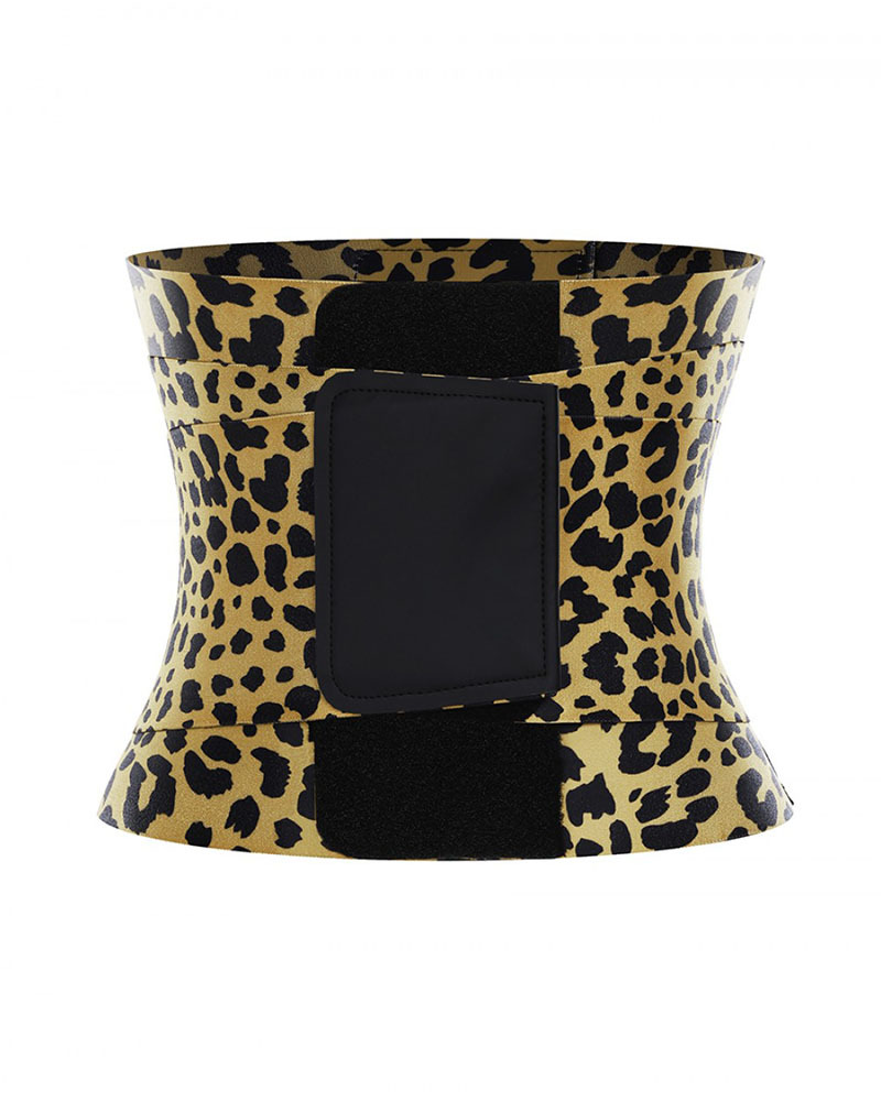 Stretch Waist Stretch Belly Stretch Leopard Print Belly Stretch With Waist Trainer