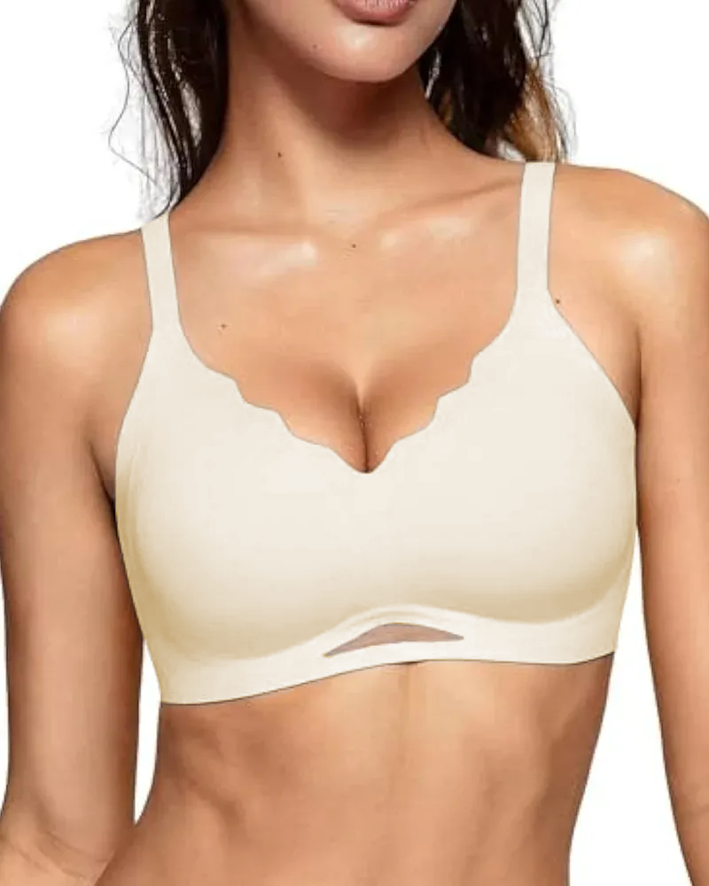 Vibecurve® Seamless Soft Comfort Wireless Mesh Bra