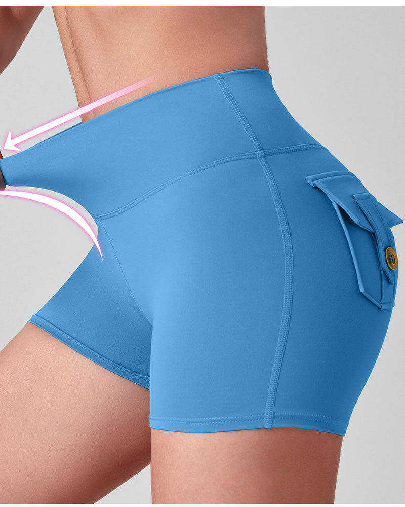 Vibecurve® Women High Waisted Skinny Yoga Shorts