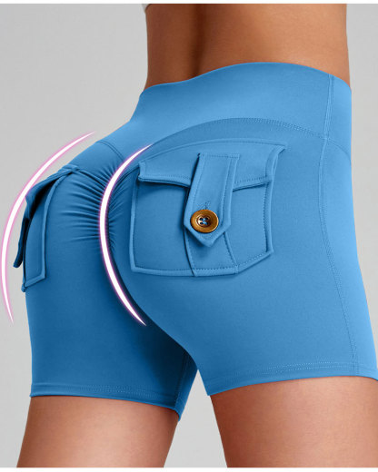 Vibecurve® Women High Waisted Skinny Yoga Shorts