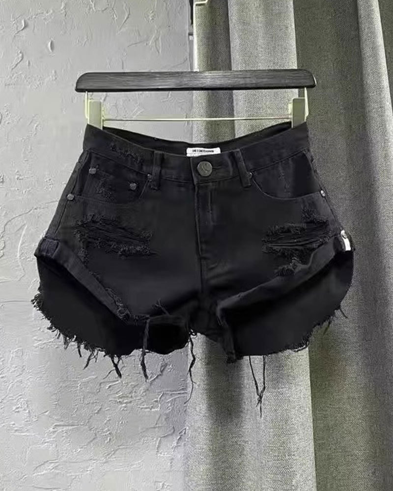 Vibecurve® A-Line Casual Denim Shorts for Women