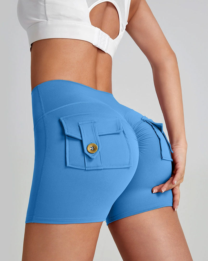 Vibecurve® Women High Waisted Skinny Yoga Shorts