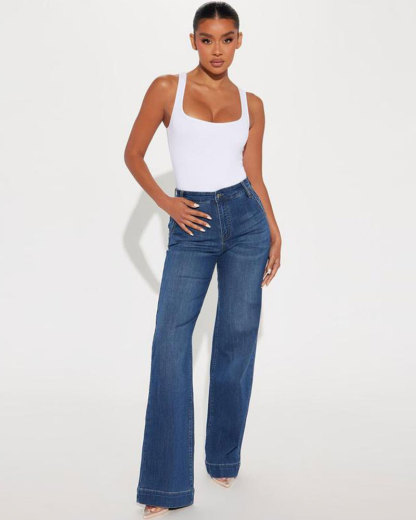 Vibecurve® Tall Stretch Trouser Jeans - Dark Wash