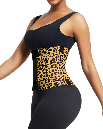Stretch Waist Stretch Belly Stretch Leopard Print Belly Stretch With Waist Trainer